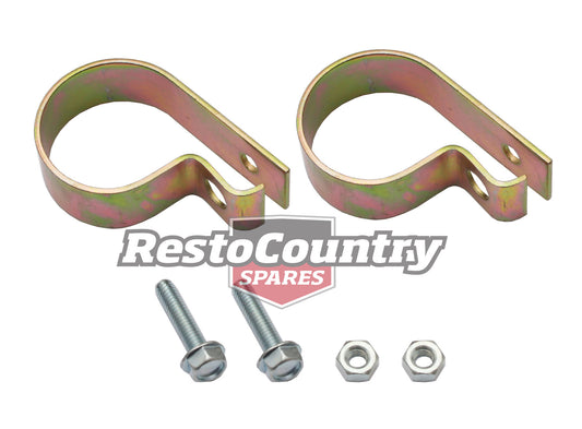 Holden Exhaust Tail Pipe Bracket / Clamp PAIR 2" V8 HQ HJ HX HZ Torana LH LX - MAX016
