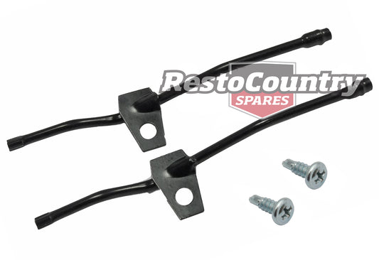 Holden Torana LH LX UC Windscreen Washer Nozzle Jet only Pair BLACK + Screws wiper - MAX033