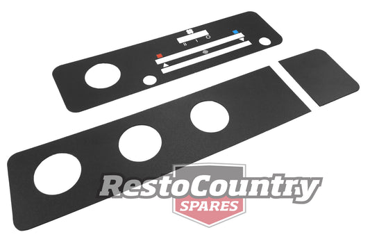 Holden Torana Lower Dash RADIO + Heater+ Vent Surround Decal Kit BLACK LH LX 3M - MAX064