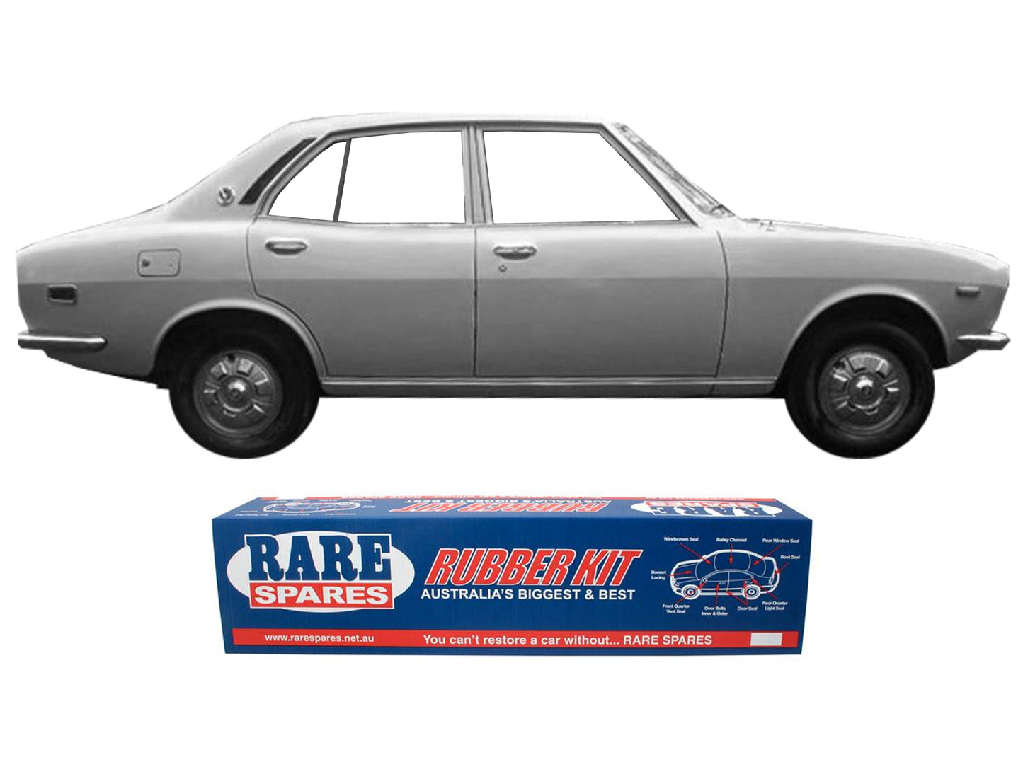 Body Rubber Kit Mazda 1600 Sedan - MAZ11