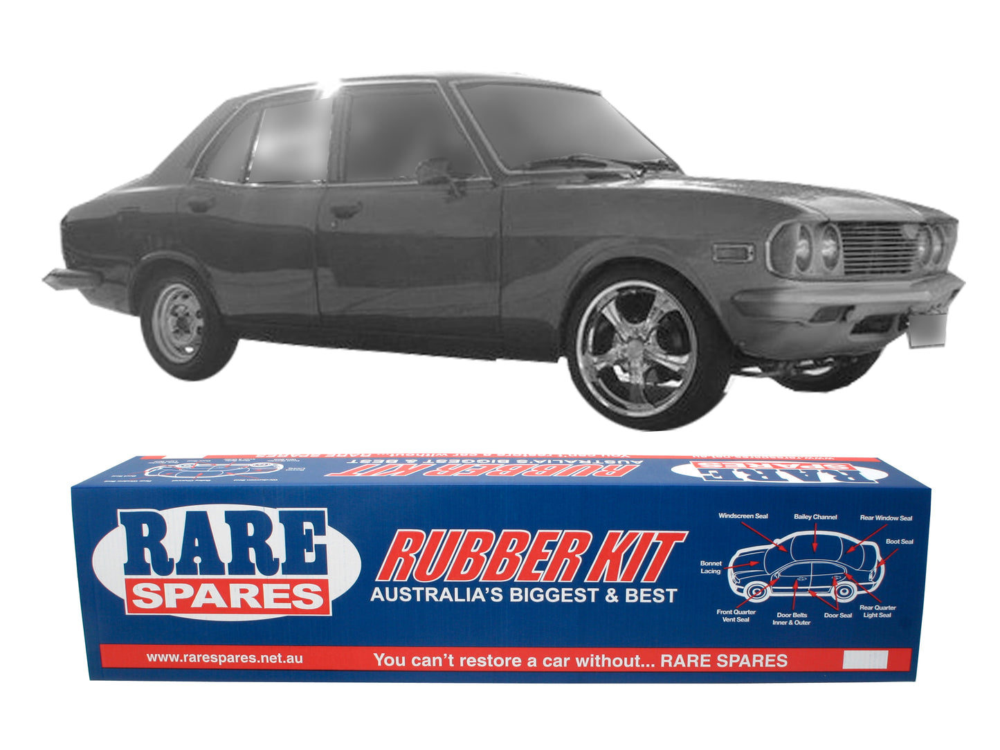 Body Rubber Kit Mazda RX2 / Capella Sedan - MAZ12