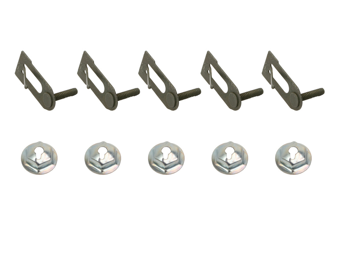 Holden Moulding Clip Set x5 Metal With Nuts HK HT HG trim  mould - MB0004