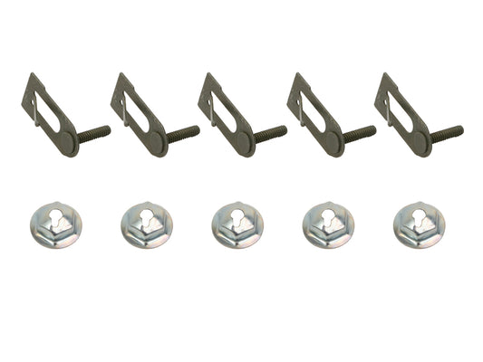 Holden Moulding Clip Set x5 Metal With Nuts HK HT HG trim  mould - MB0004