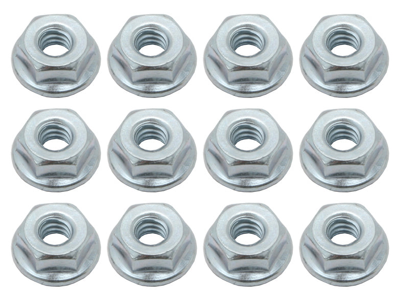 Holden Nut Kit 3/16" - 24 x 3/8" Hex 1/2" Serrated Flange Zinc - NH0006