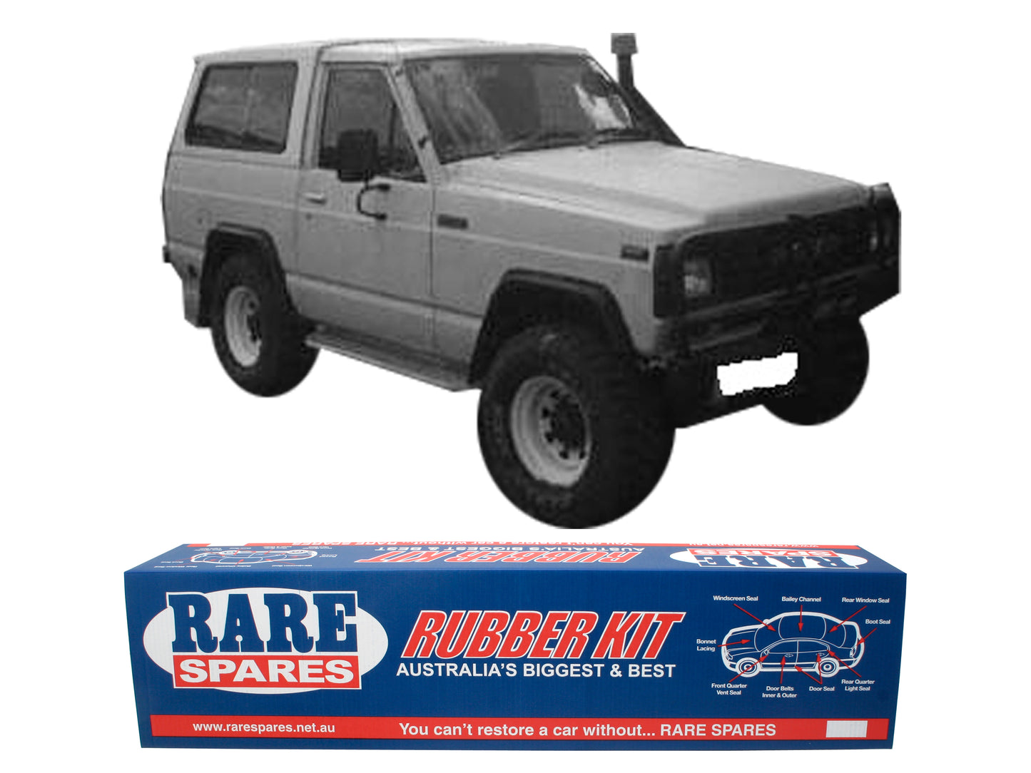 Body Rubber Kit Nissan MQ Patrol 2 Door (w/ Quarter Vent) - NIS4