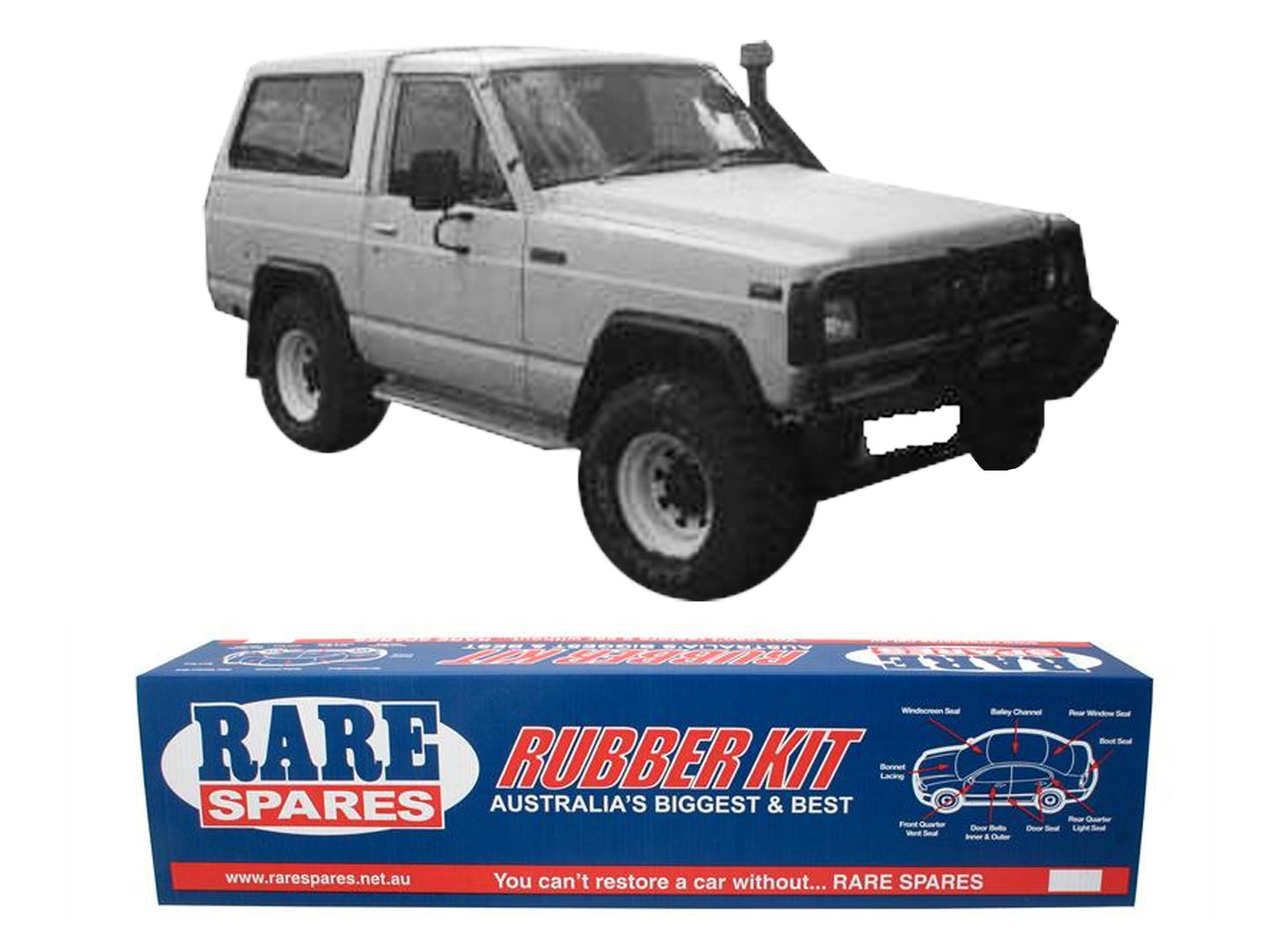 Body Rubber Kit Nissan MQ Patrol 2 Door (w/o Quarter Vent) - NIS4A