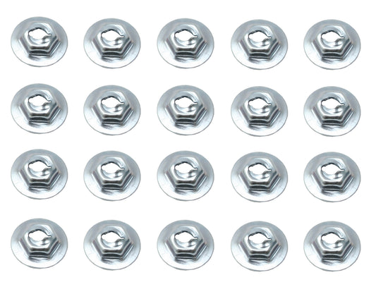 Universal Speed Nut Pack x20 1/8 Stud 5/16" Hex 17/32 Washer bolt nuts - NS0010