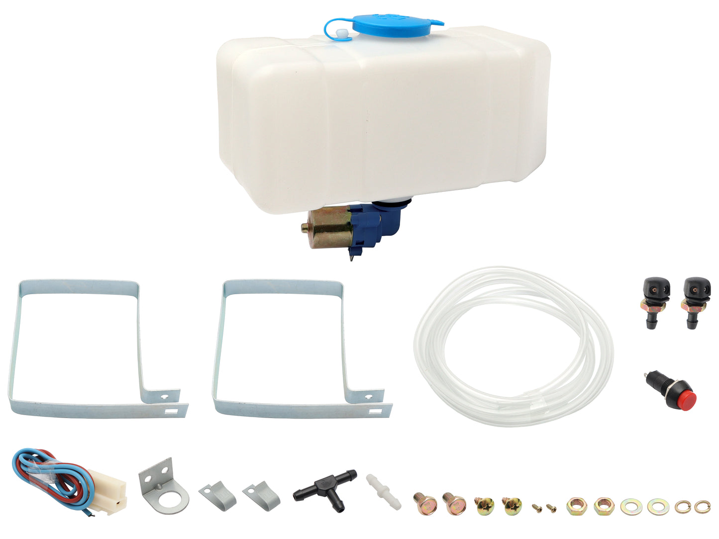 Universal Holden Windscreen Washer Bottle + Pump + Mounting Kit. Horizontal - NWK700