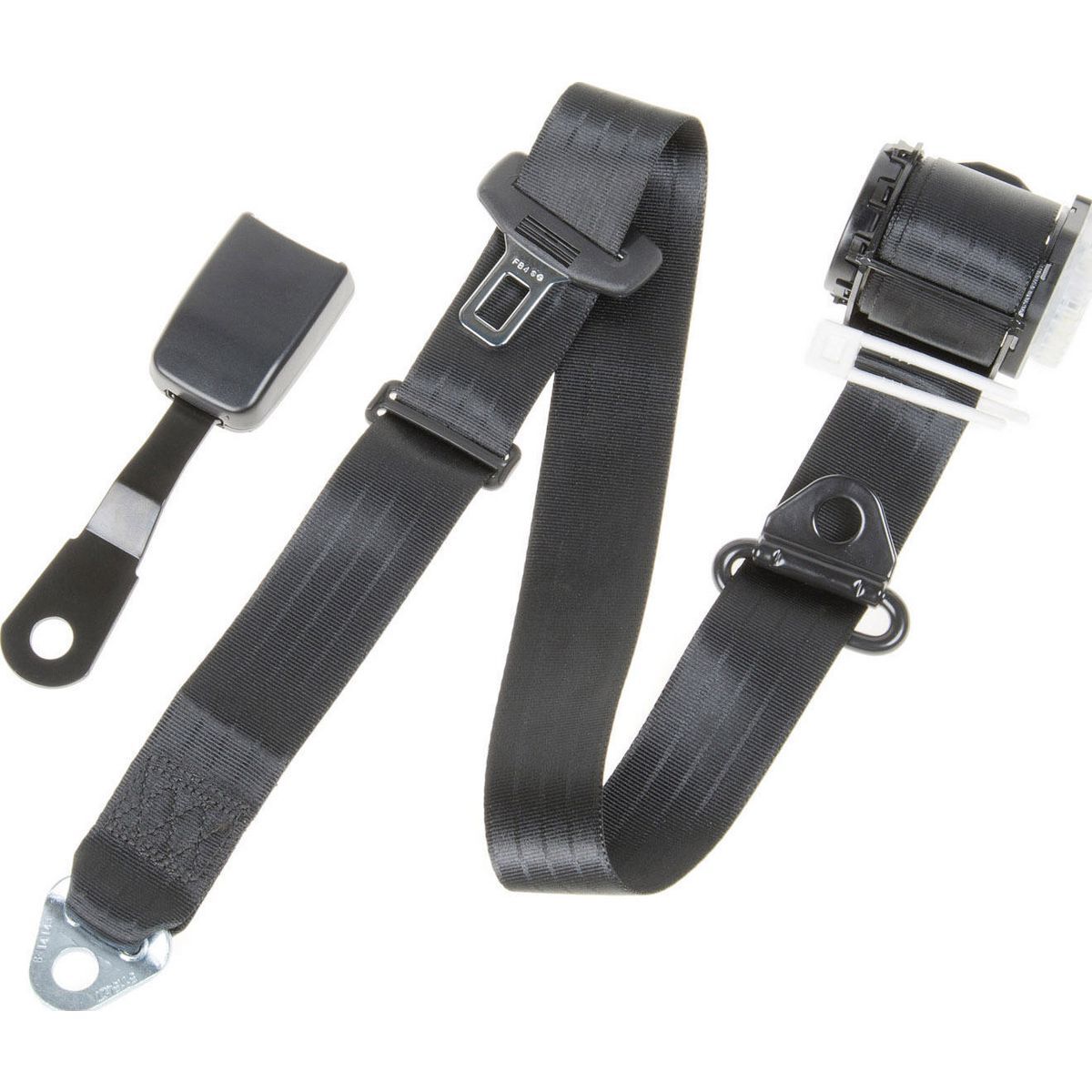 Electric 100/90 Pillar Mount Inertia Seat Belt (Black - 170mm Solid Seat Buckle) RH Universal - PE6304