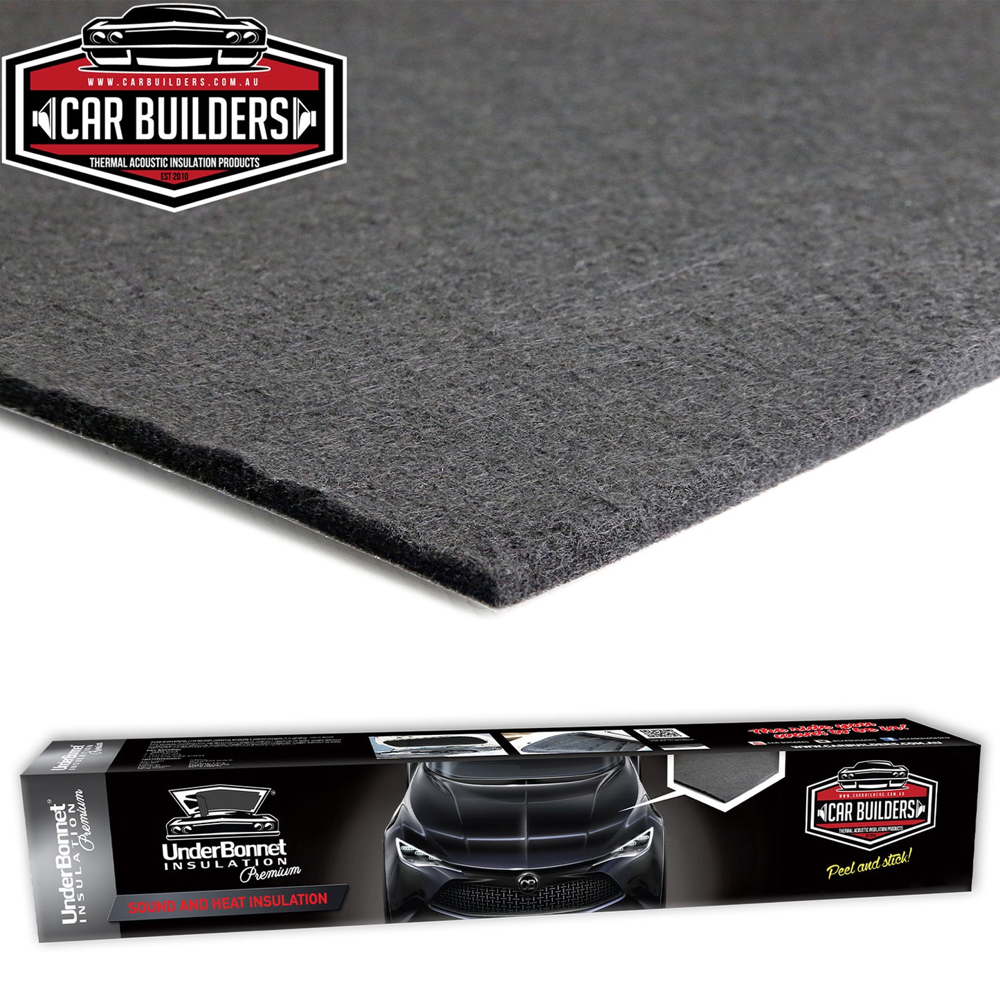 Car Builders Premium Bonnet Insulation 1000mm x 1500mm - PUBIN