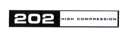 Rocker Cover Decal ‘202 High Compression’ Holden HQ - RCD1001