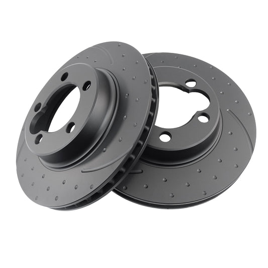 RDA Rear Disc Brake Rotor Pair (Slotted & Dimpled) Ford XB XC ZG ZH - RDA103D