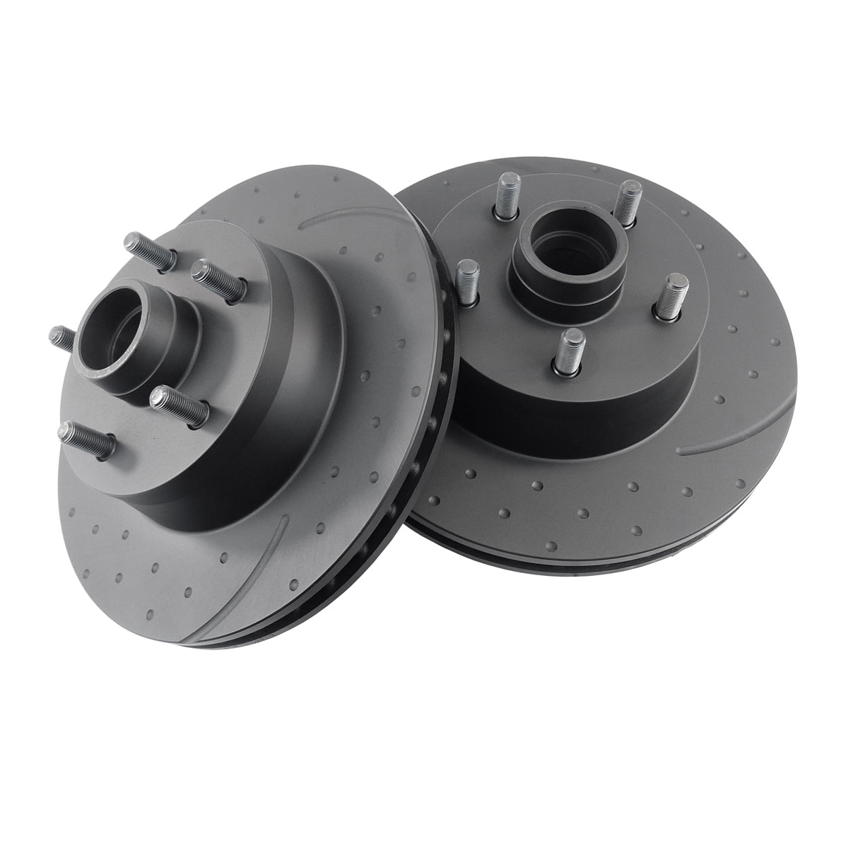 RDA Front Disc Brake Rotor Pair (Slotted & Dimpled) Ford XW XY XA XB XC ZC ZD ZF ZG - RDA106HD