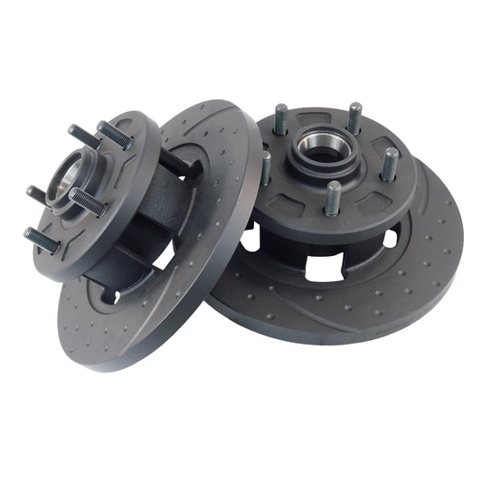 RDA Front Disc Brake Rotor Pair (Slotted & Dimpled) Holden LH LX UC - RDA10D