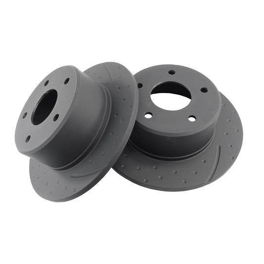 RDA Rear Disc Brake Rotor Pair (Slotted & Dimpled) Holden VB VC VH VK VL VN VG VP VQ VR - RDA16D