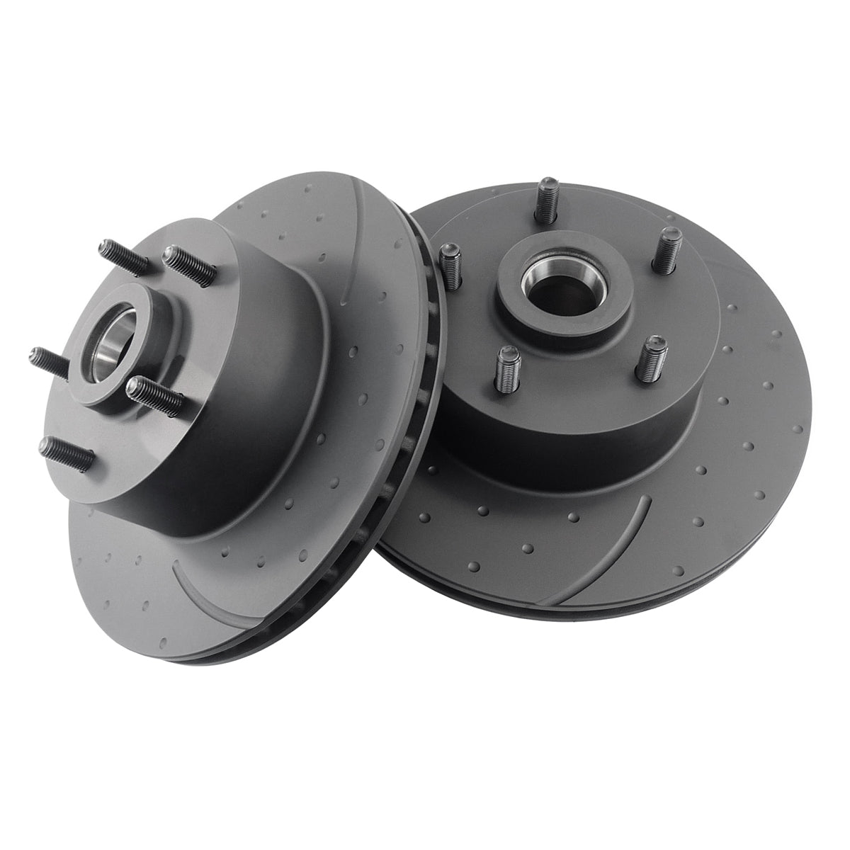 RDA Front Disc Brake Rotor Pair (Slotted & Dimpled) Holden VL VN VG VP VQ V8 - RDA17D