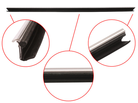 Holden Door Weather Belt Ruber Strip REAR INNER CHROME Commodore VB VC VH VK VL - RDB1004A