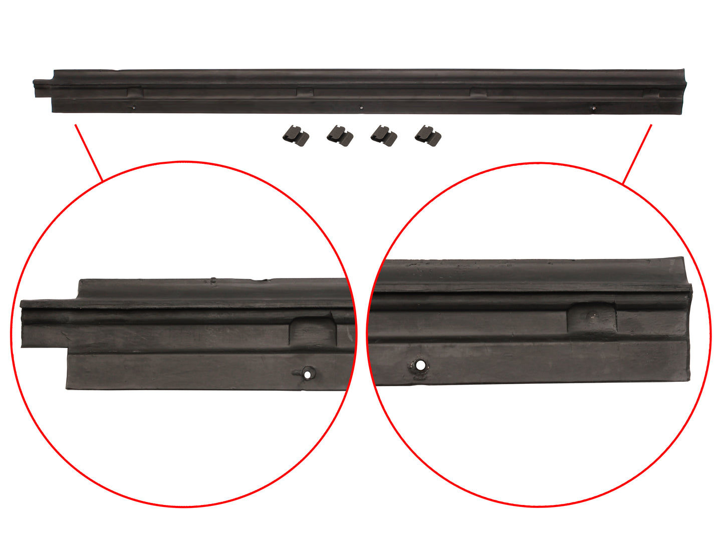 Holden Door Weather Belt COUPE LEFT Front OUTER x1 Torana LC LJ rubber strip - RDB1019
