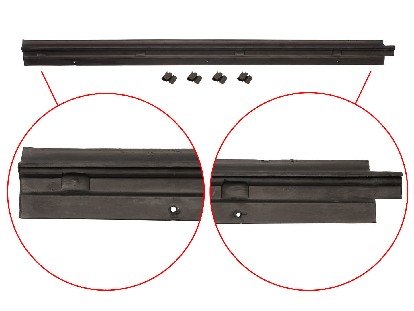 Holden Door Weather Belt COUPE RIGHT Front OUTER x1 Torana LC LJ rubber strip - RDB1020