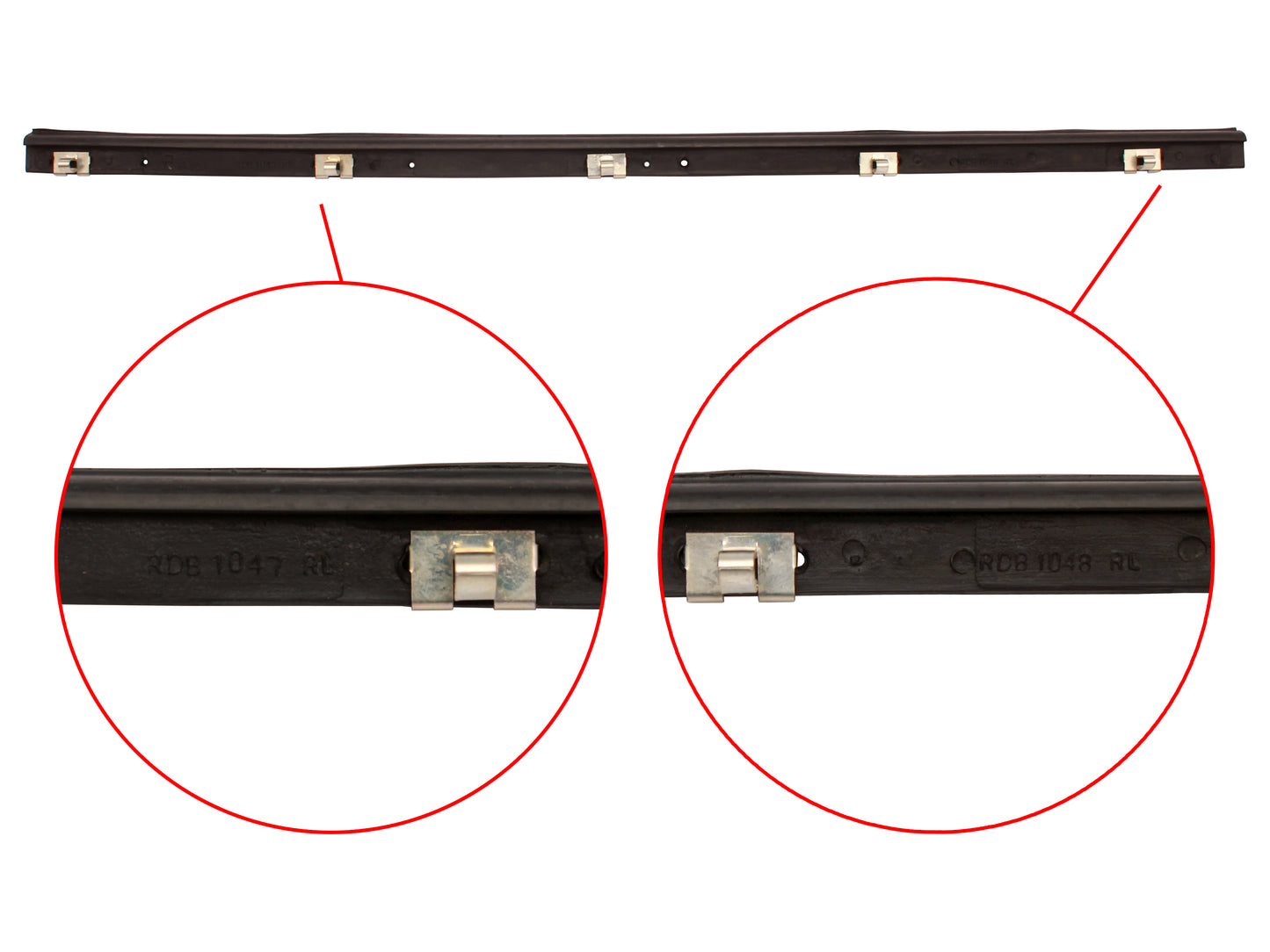 Holden Door Weather Belt REAR- LEFT INNER / RIGHT OUTER. HD HR Door strip seal - RDB1048
