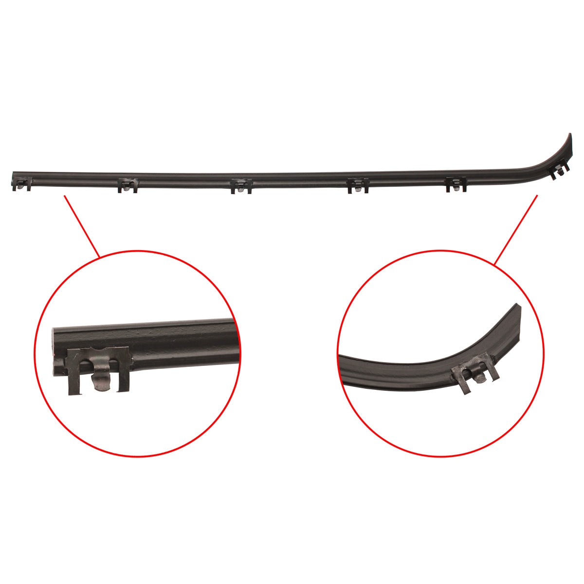 Door Belt F100 1971-1980 Right Hand Inner - RDB2036