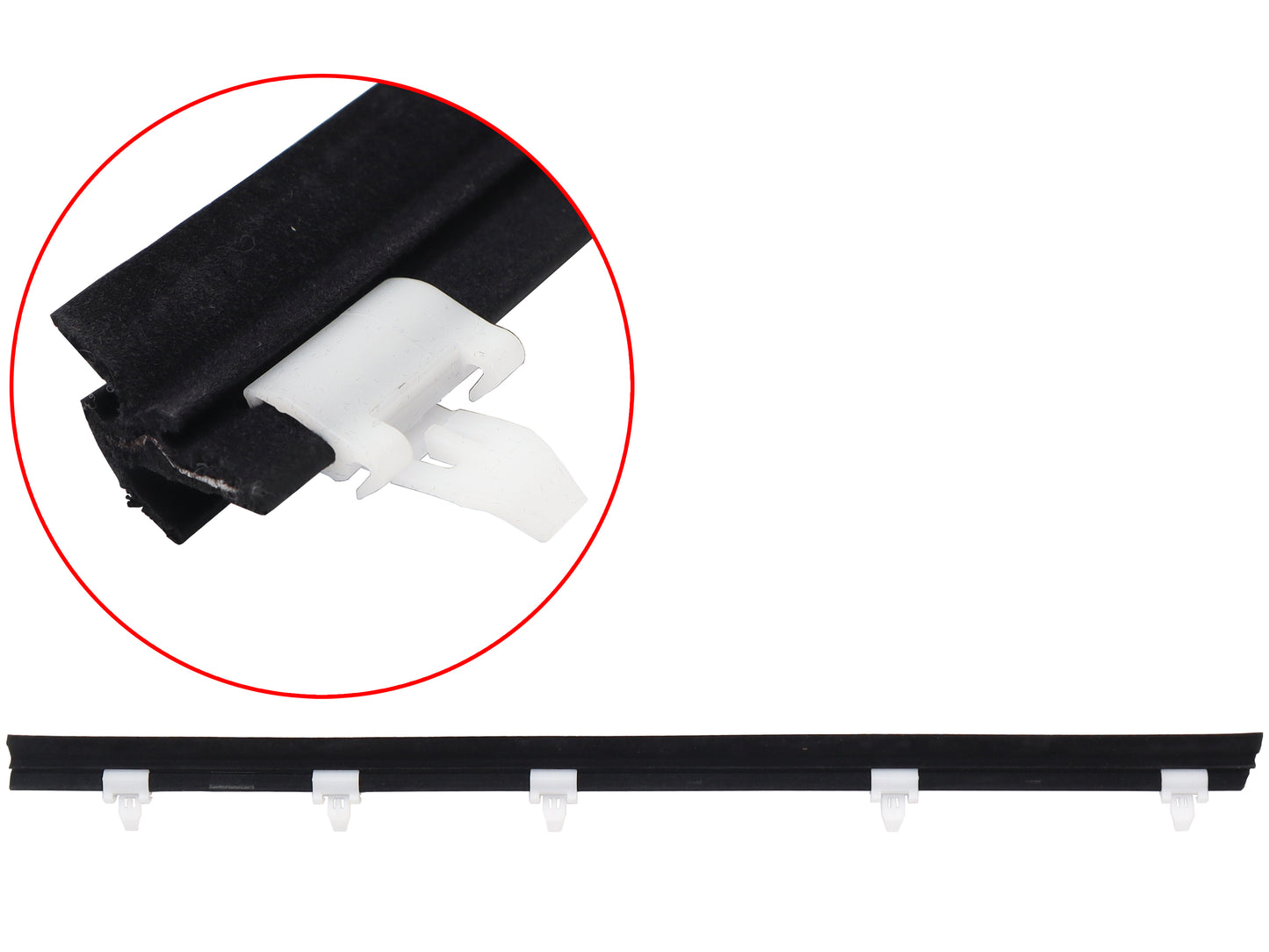Front RH Outer Door Belt Landcruiser FJ60 (Quarter Window Type) - RDB3664