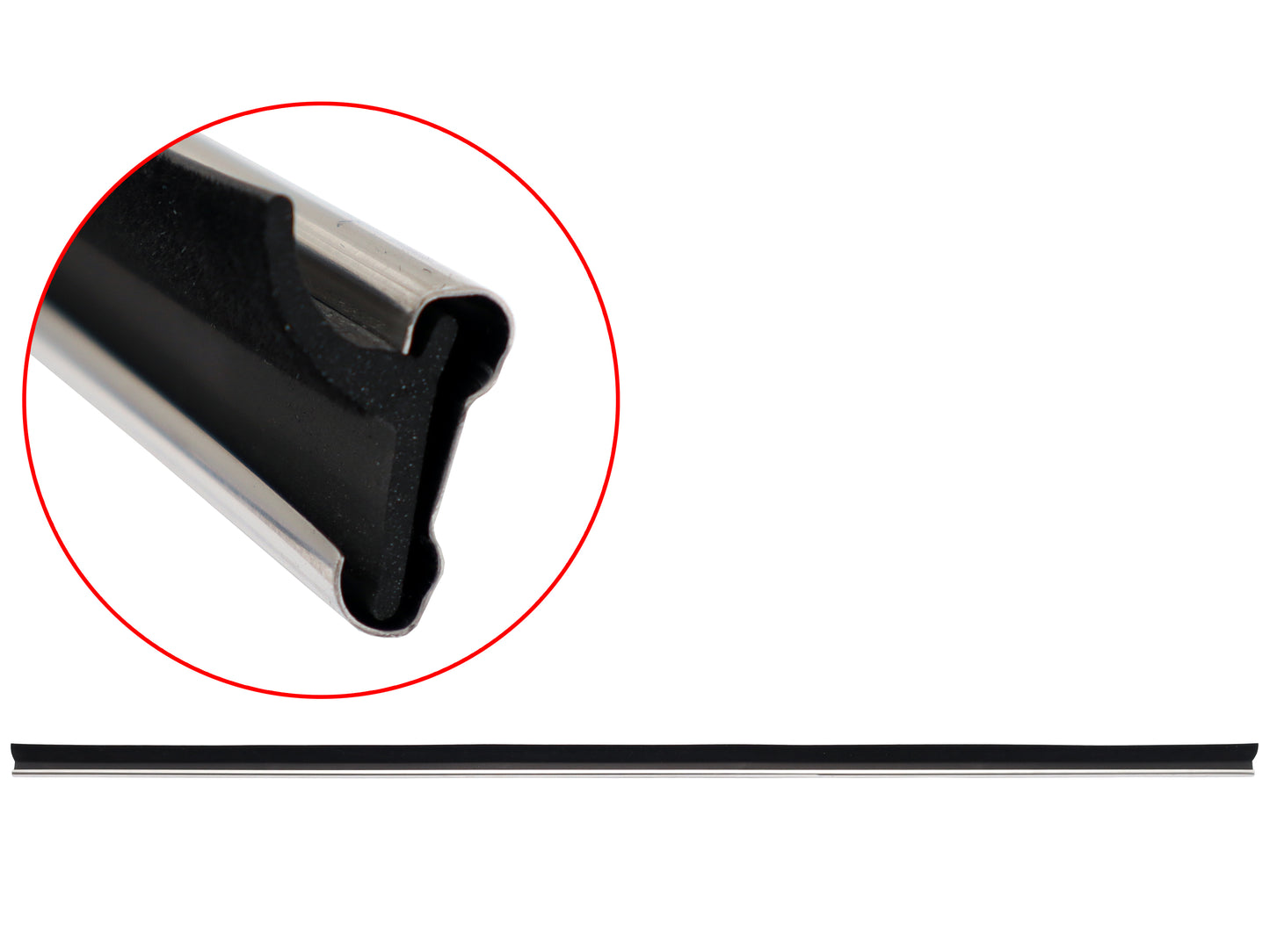 Front LH Stainless Trim Inner Door Belt Landcruiser FJ60 - RDB3671