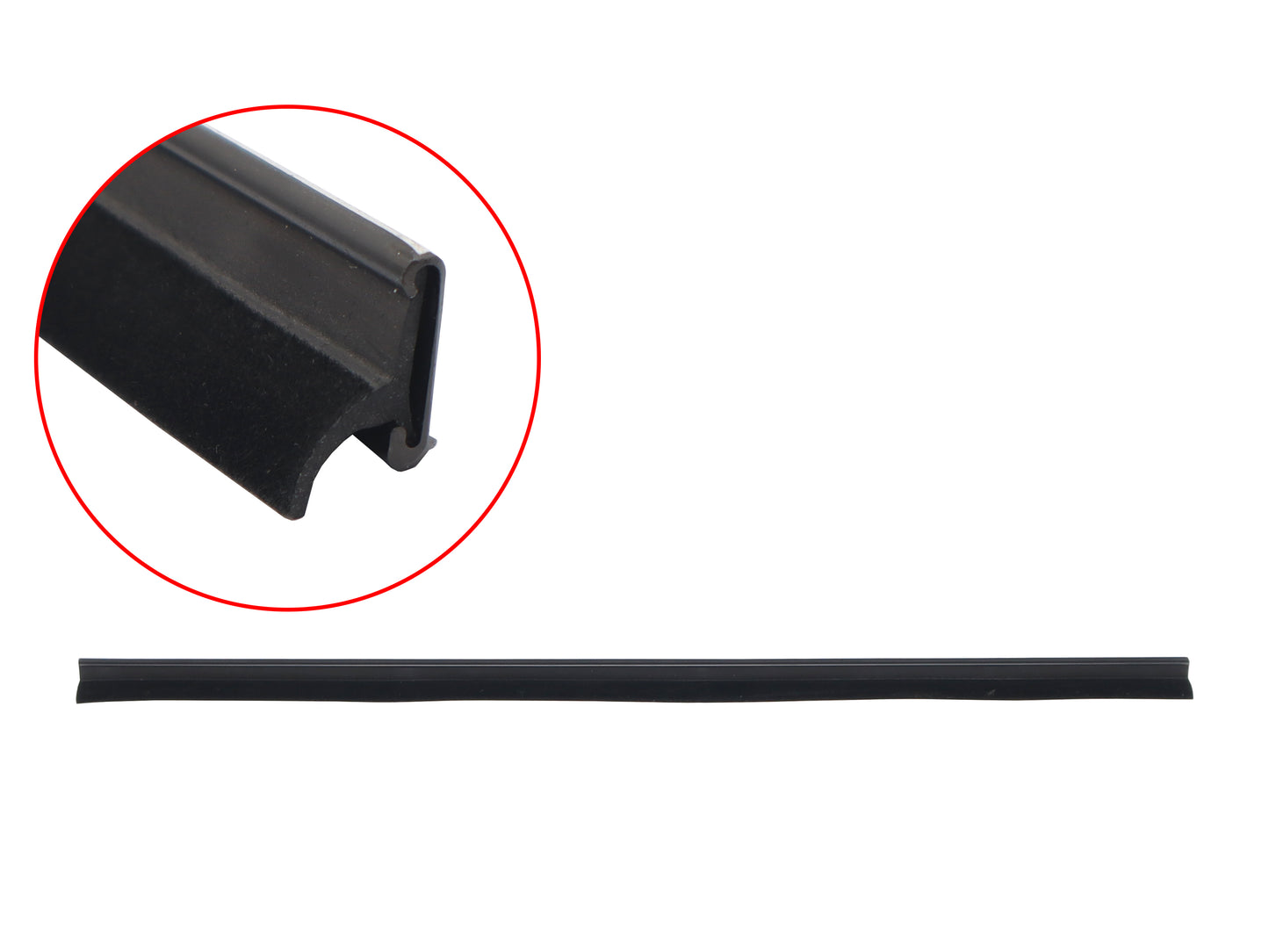 Front LH Black Trim Inner Door Belt Landcruiser FJ60 (Quarter Window Type) - RDB3673BL