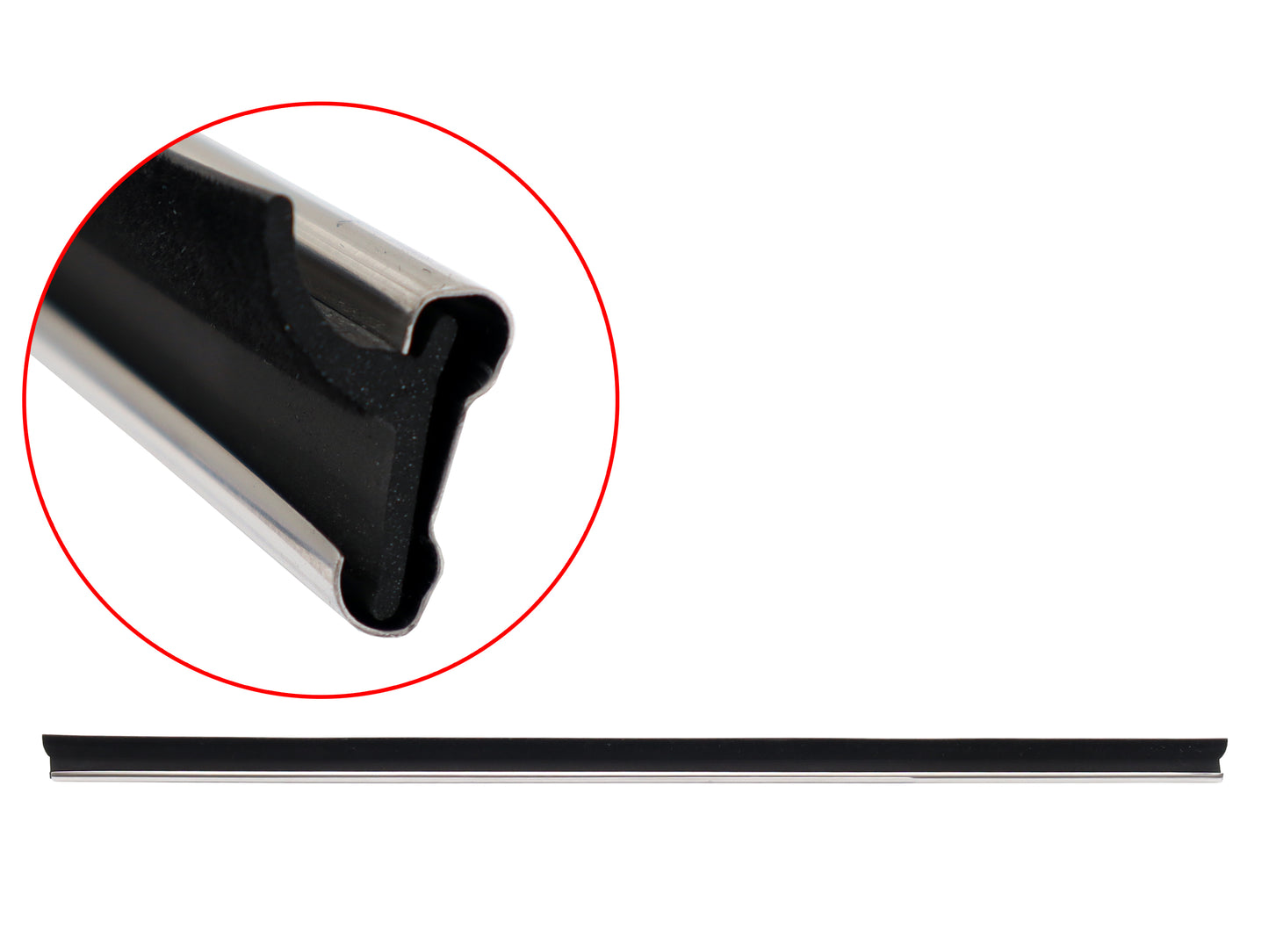 Rear LH Stainless Trim Inner Door Belt Landcruiser FJ60 - RDB3675