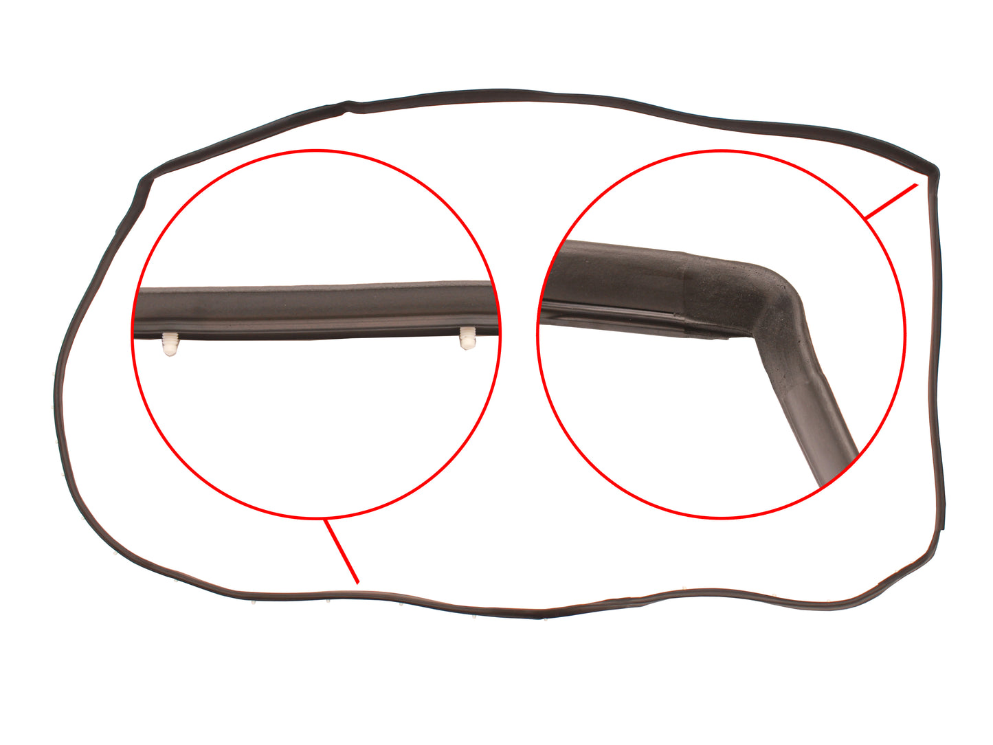 Holden Commodore Door Seal LEFT REAR Sedan VB VC VH SL/E GMH rubber - RDS1013