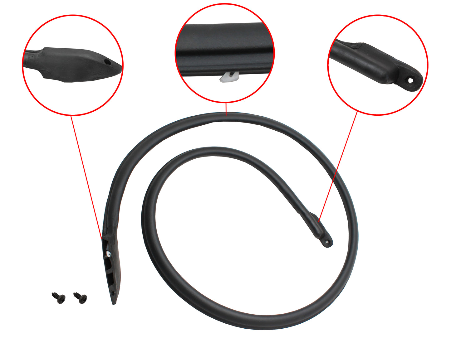 Ford Rear Door Seal Right LOWER XA Falcon ZF Fairlane Sedan rubber weather - RDS2058
