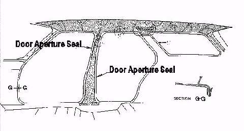 Door Seal Top Of Door Frame Fits Datsun 260z - RDS4016