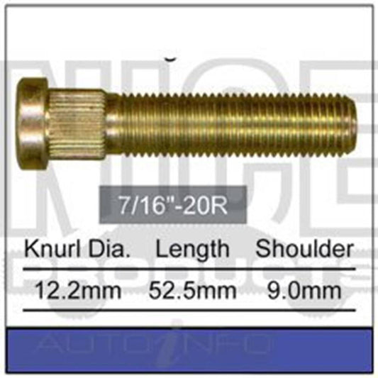Holden REAR Disc Brake Long Wheel Stud HJ HX HZ WB -S141 - S141