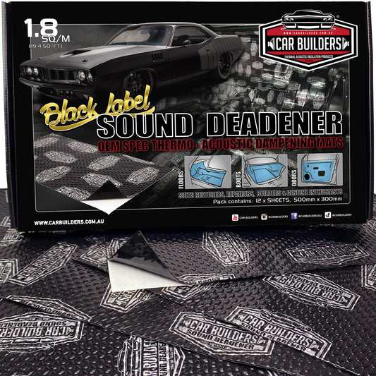 Car Builders Sound Deadening Kit Black 1.8sq - SDBLK