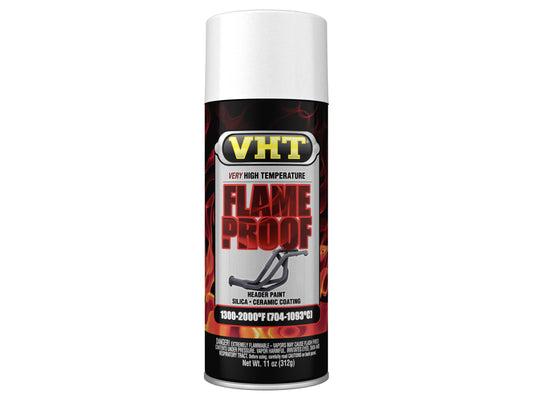 VHT High Temperature Spray Paint FLAMEPROOF FLAT WHITE. Exhaust engine flame proof - SP101