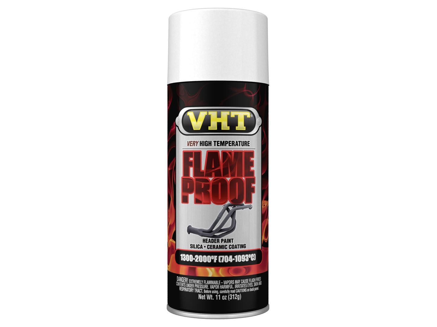VHT High Temperature Spray Paint FLAMEPROOF FLAT WHITE PRIMER. engine flame proof - SP118