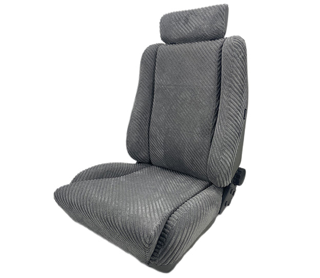 Autotecnica Sport Seat (Grey Striped) Lumbar Support & Twin Adjuster - SP88GS