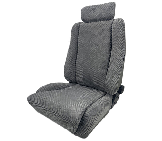 Autotecnica Sport Seat (Grey Striped) Lumbar Support & Twin Adjuster - SP88GS