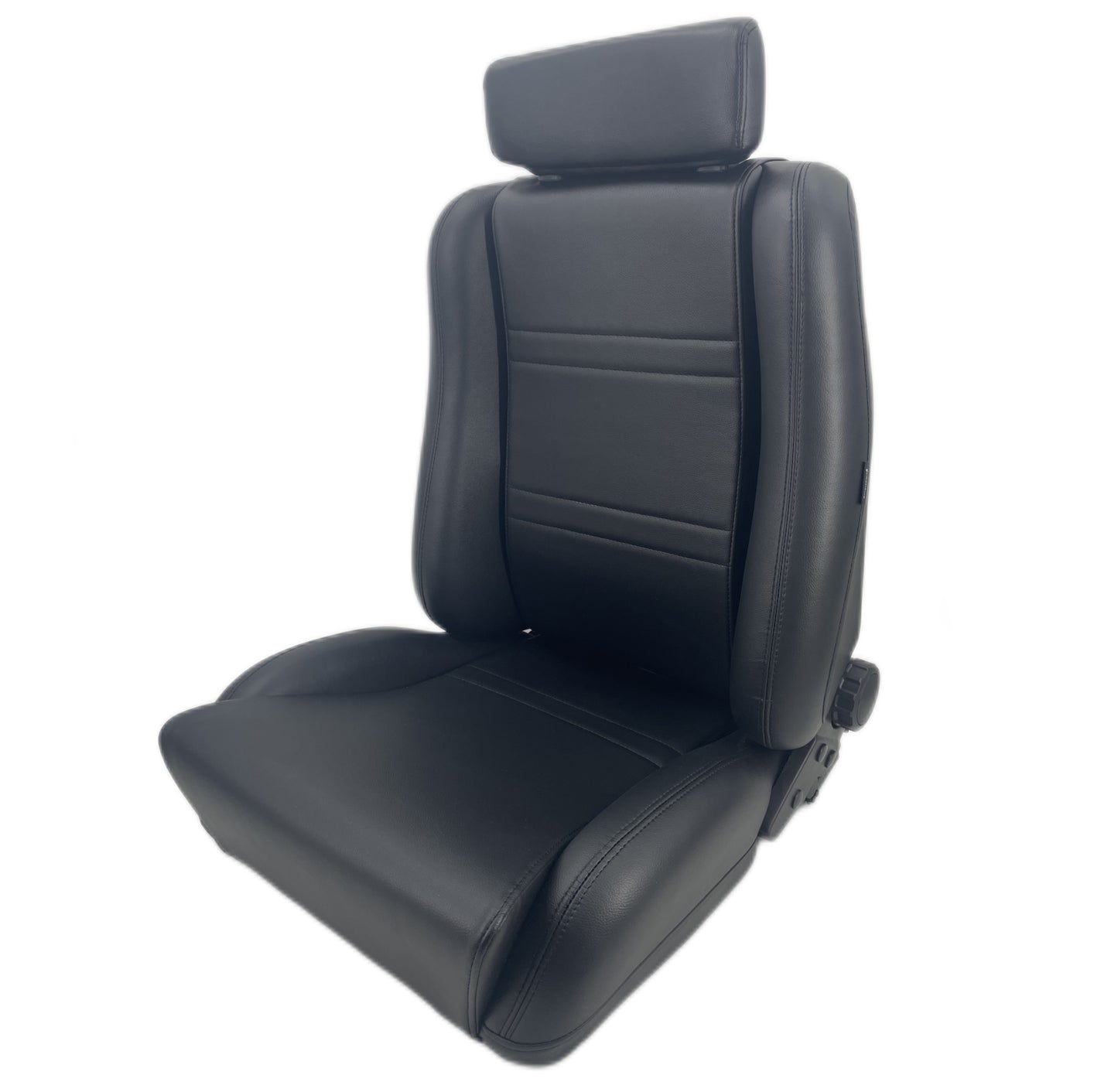 Autotecnica Sport Seat (Black PU Leather) Lumbar Support & Twin Adjuster - SP88LBK