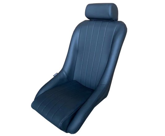 Autotecnica Low Back Seat (Black PU Leather) With Headrest - SS25HB