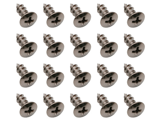 Universal Self Tapper Screw Phillips Oval Head Cr Rec 10 X 1/2" Chrome 20pcs - ST0031
