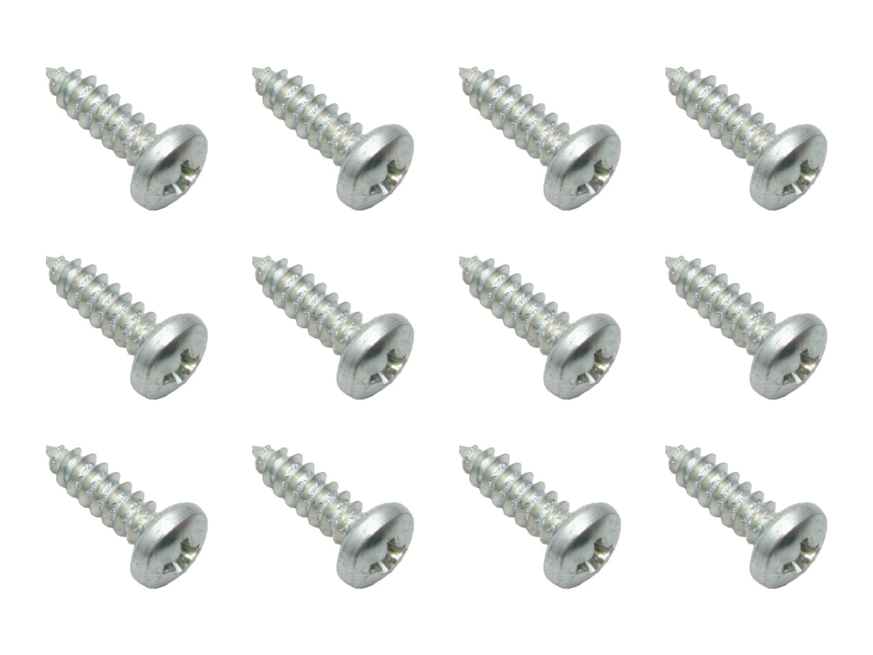 Universal Self Tapper Screw Pan Head 10G - 16 X 5/8" CR ZP Tap AB Zinc 12pcs - ST0040