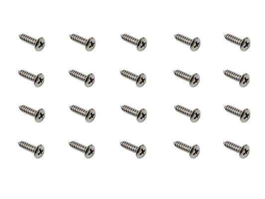 Holden +Universal Self Tapper Screw Oval Head 10# X 3/4" Chrome Countersunk 20pcs - ST0058