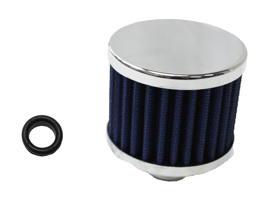 TFI Chrome Push In Valve Cover Breather Cap (Blue Element) - TFI66-003