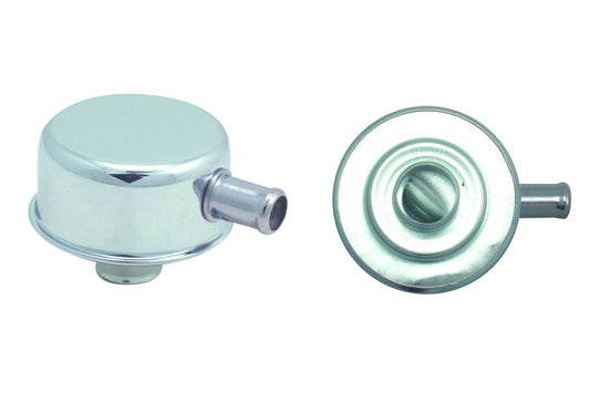 TFI Chrome Push In Valve Cover Breather Cap w / 1” Side Tube - TFI66-013