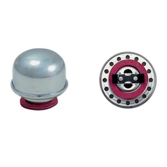 TFI Chrome Twist In Valve Cover Breather Cap (Red Ring) - TFI66-015