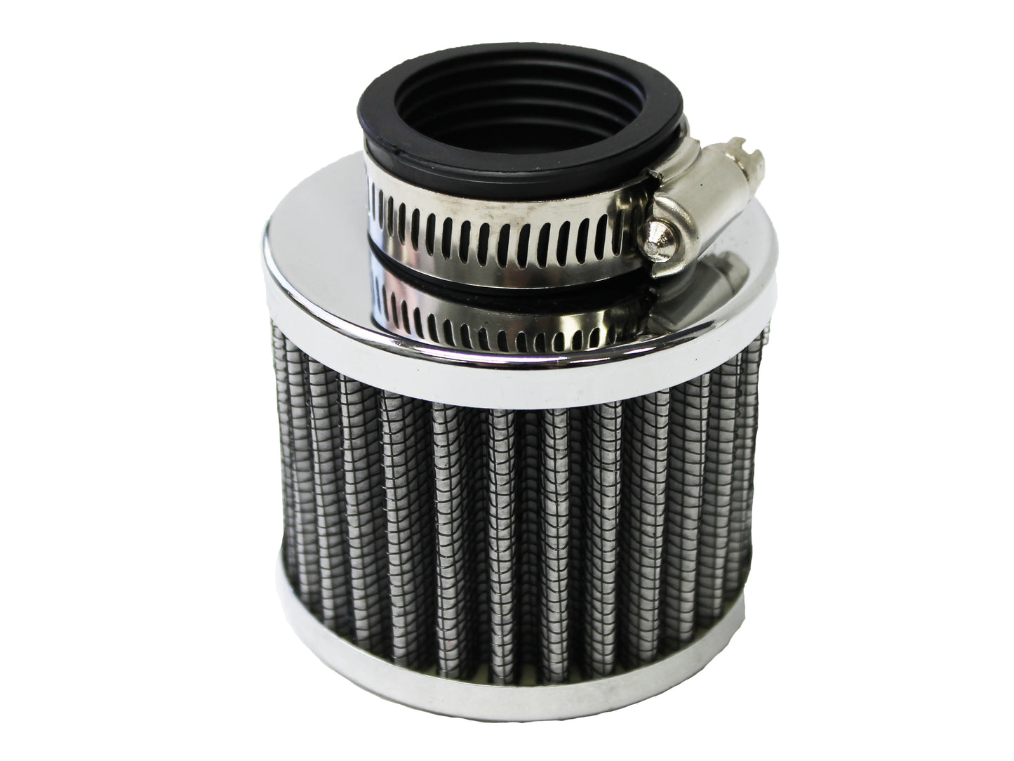TFI Chrome Clamp On Valve Cover Breather Cap (White Element) - TFI66-019