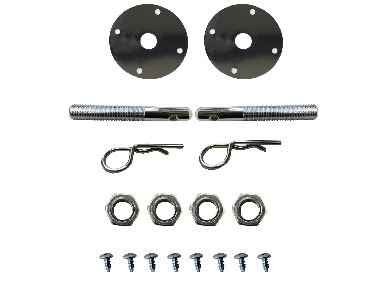 TFI Chrome Hairpin Hood Pin Kit - TFI66-260