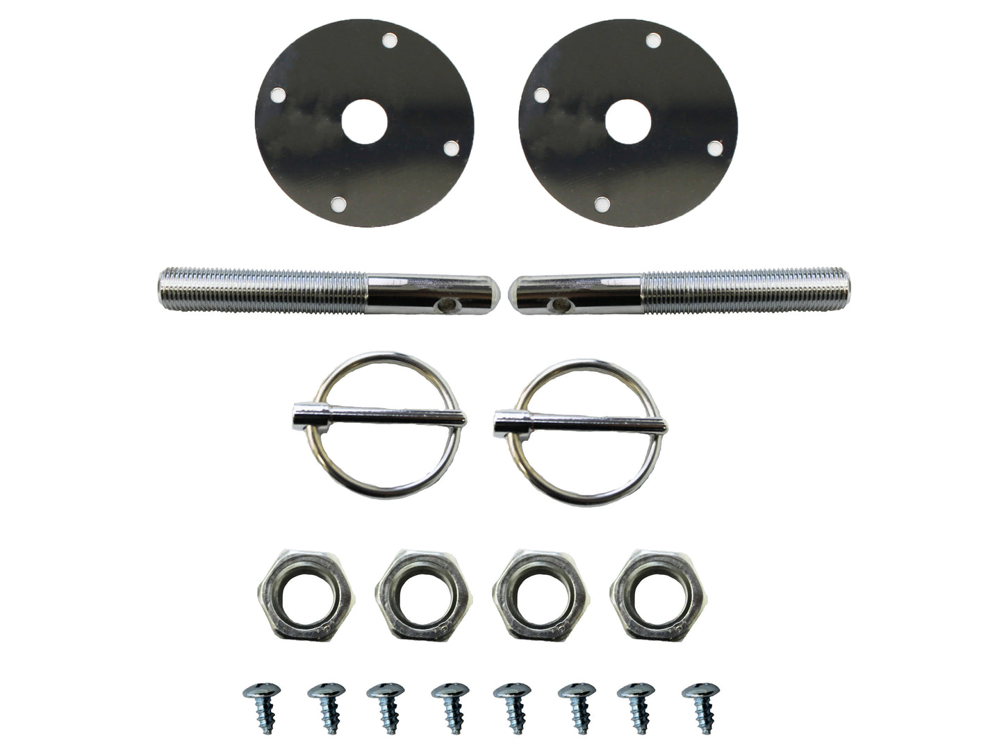 TFI Chrome Torsion Hood Pin Kit - TFI66-261