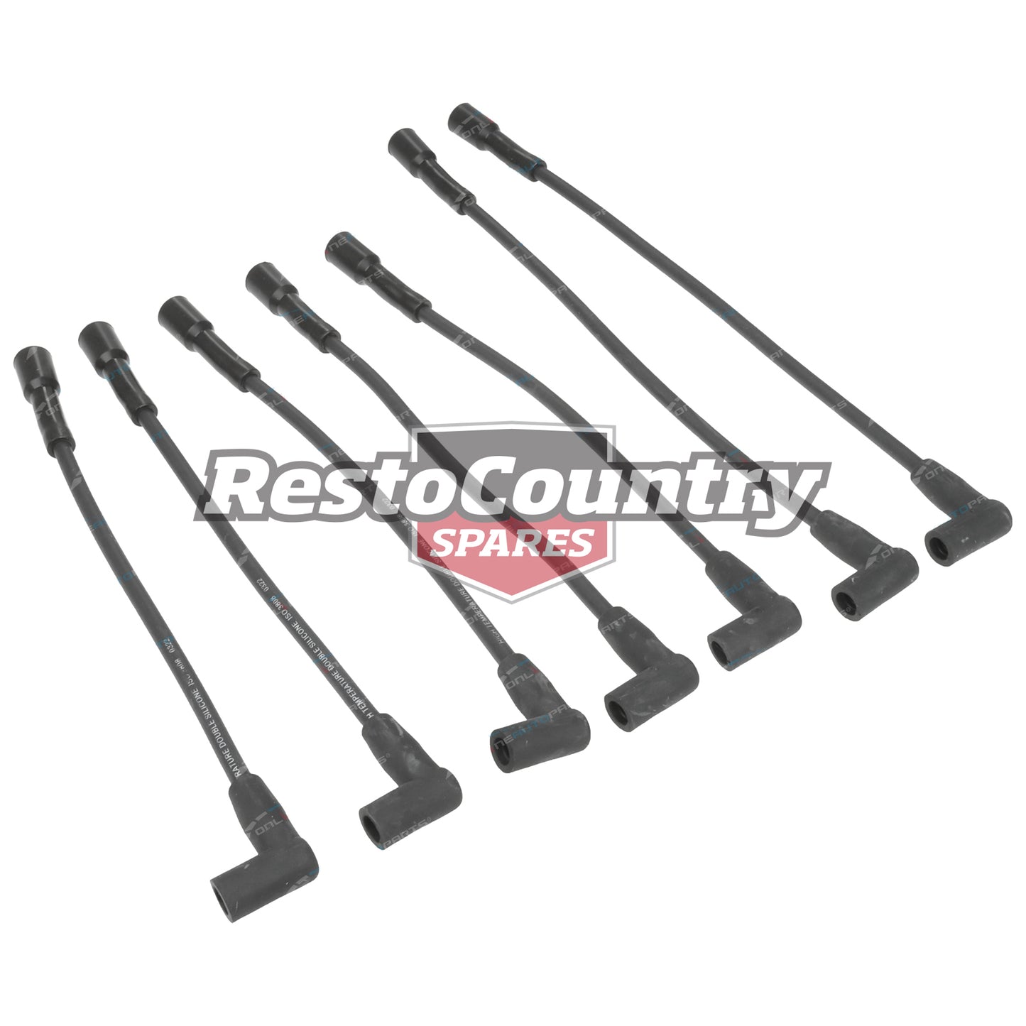 Top Gun Spark Plug Lead Set Holden 6Cyl WB Commodore VC VH VK 3.3 202 Blue Black - TG6012